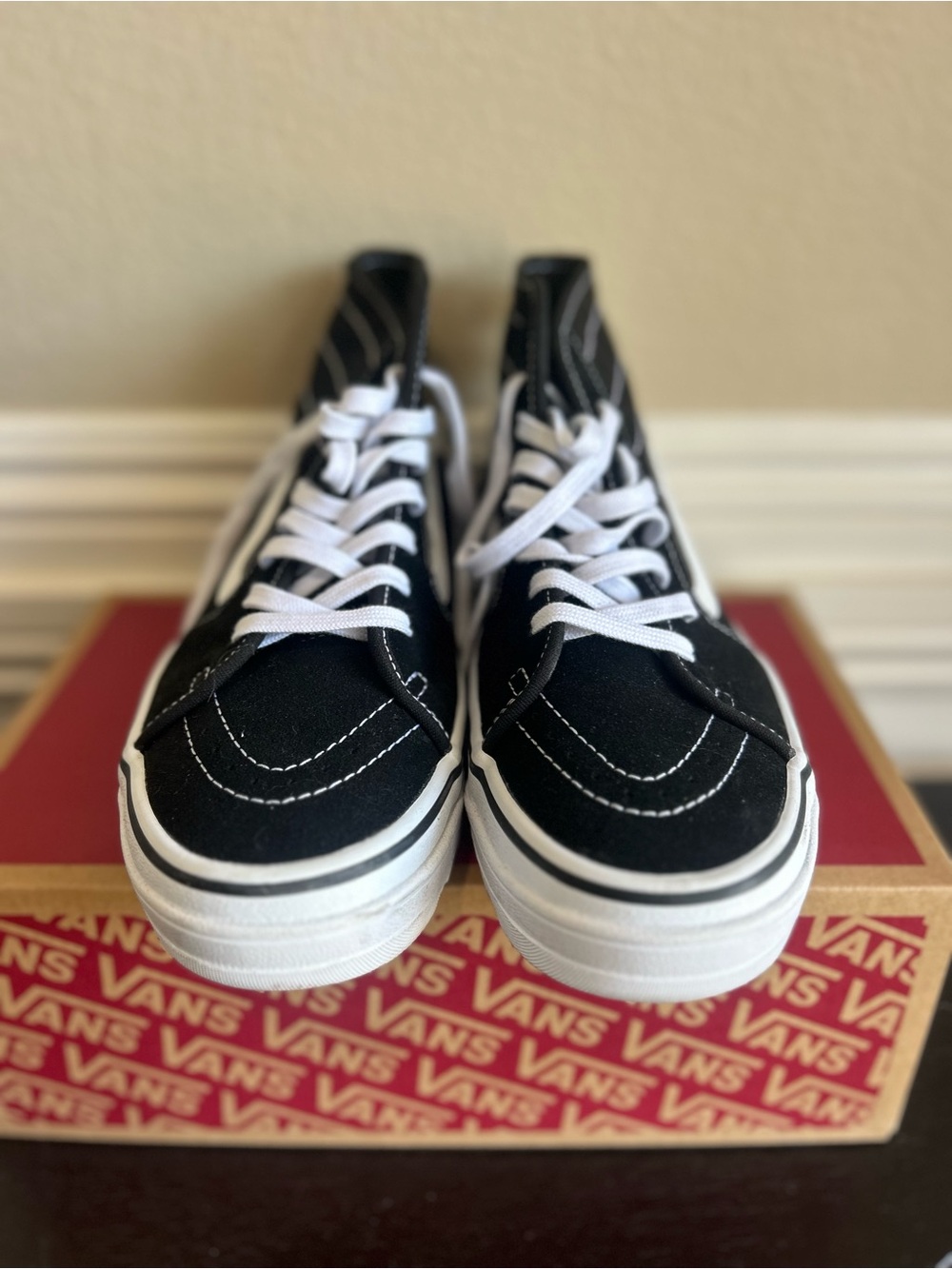 Vans Kids Black and White High-Top Platform Skate Sneakers - Picture 3 of 3